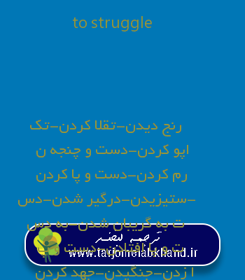 to struggle به فارسی